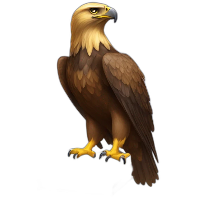 Golden eagle studying emoji
