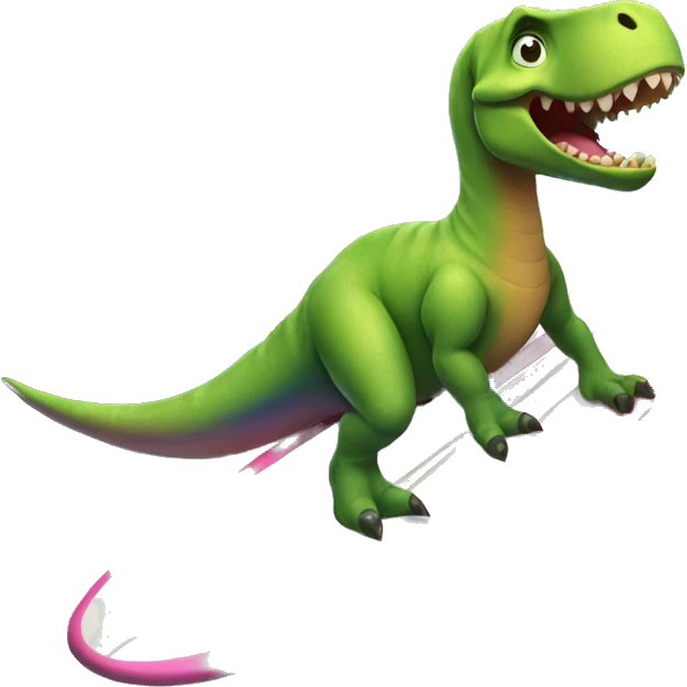 Dinosaur on the surfboard  emoji