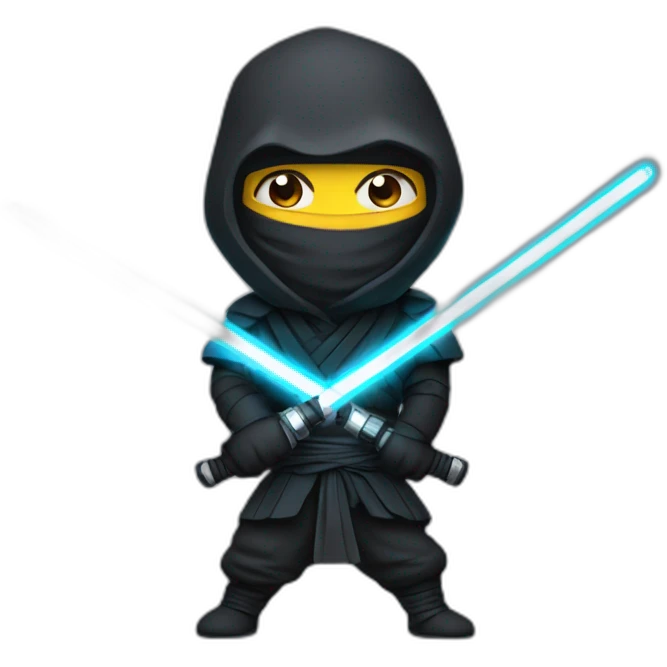 ninja with lightsabers emoji