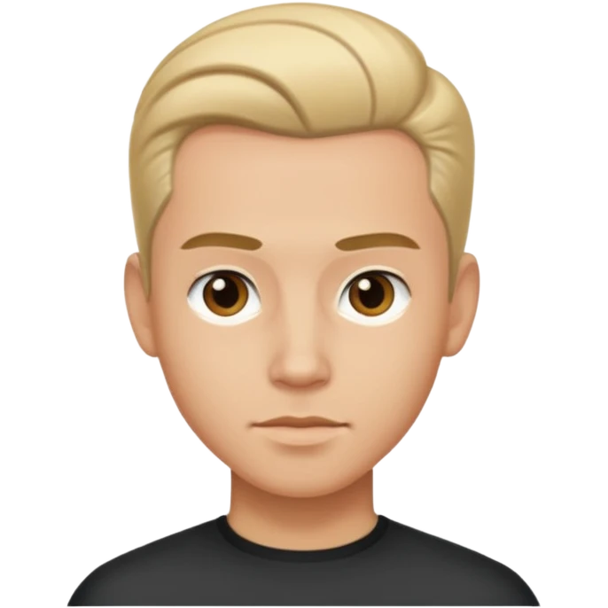 Young man with slicked back hair emoji