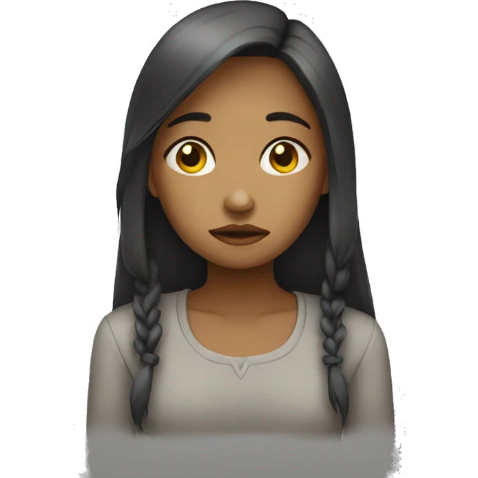 Triste fille emoji