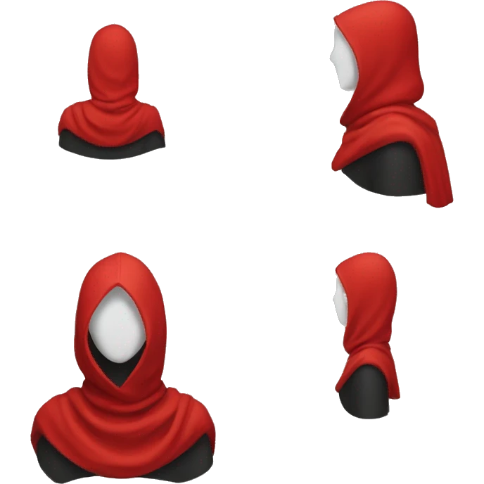 faceless mannequin red  cape emoji