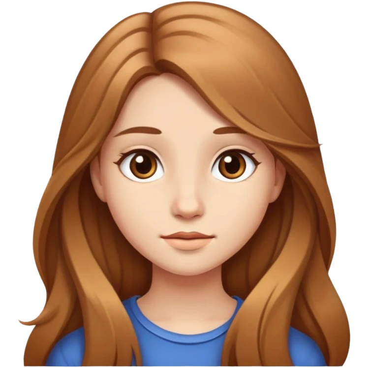 Girl with long light brown hair  emoji