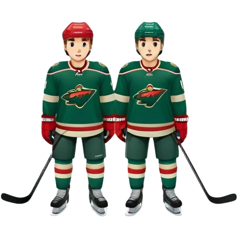 Minnesota Wild ice hockey players  emoji