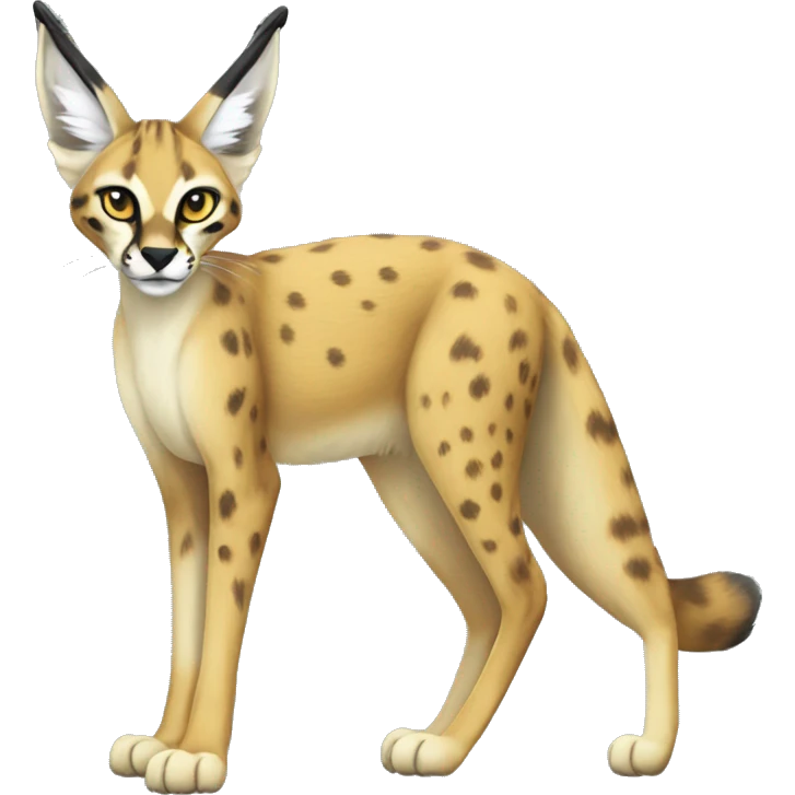 Sergal-Serval-Caracal-Vernid full body emoji