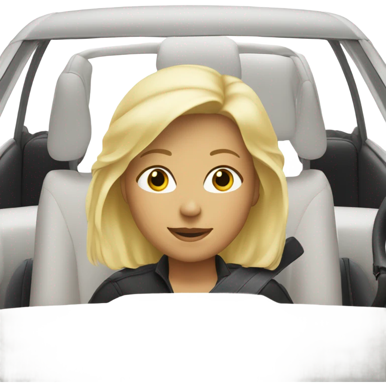 Blonde white car driver  emoji