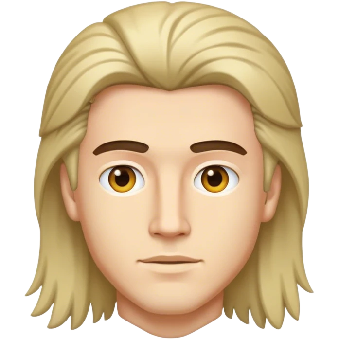 Mullet hair  emoji