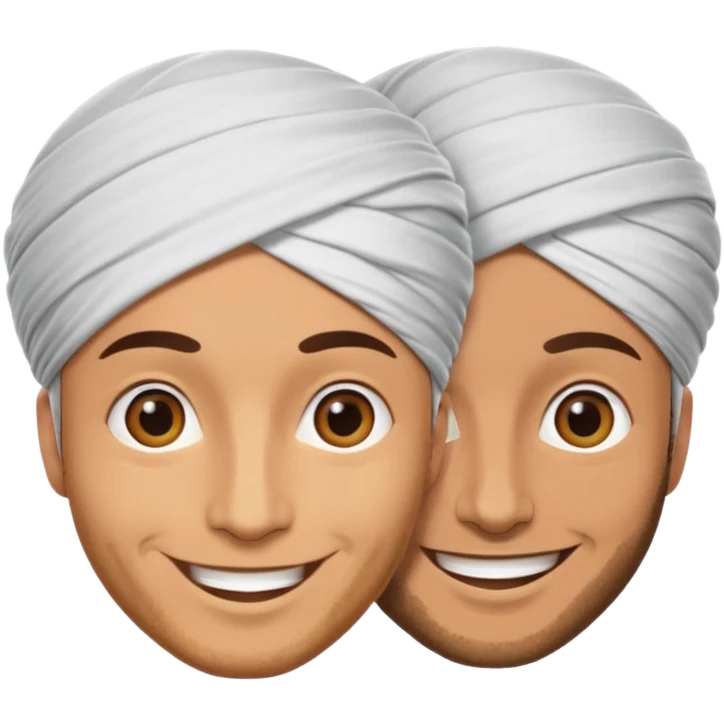 Muslim men wearing turbans emoji