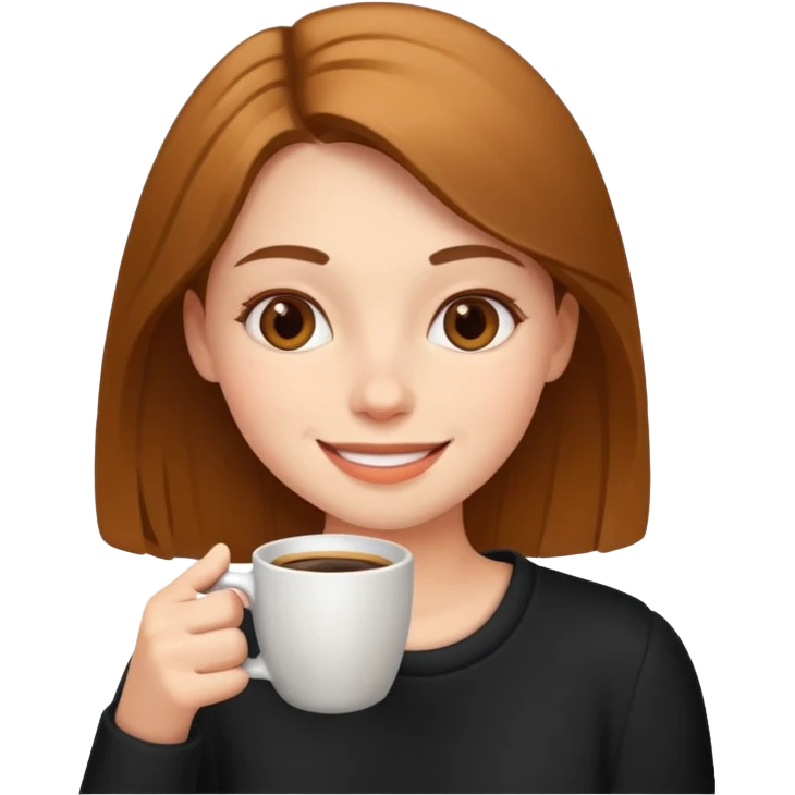 Girl, drink coffee emoji