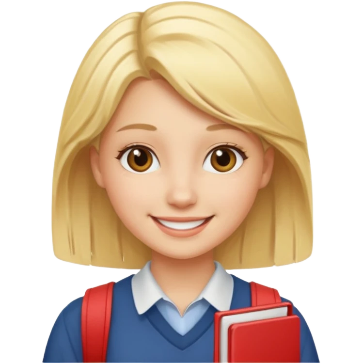 Blonde female student emoji