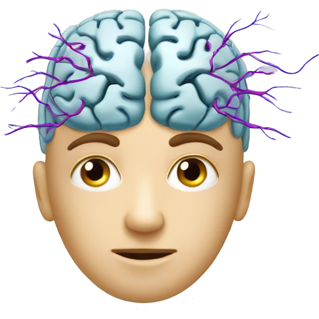 Cranial nerves one head and brain  emoji
