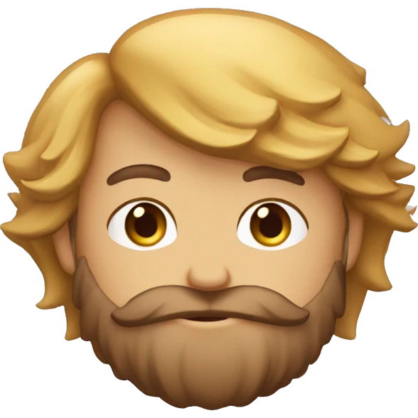 cara de emoji de pregunta de wassap con barba blanca emoji