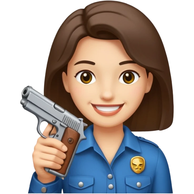 Este emoji 😂 de risa con una pistola en la mano emoji