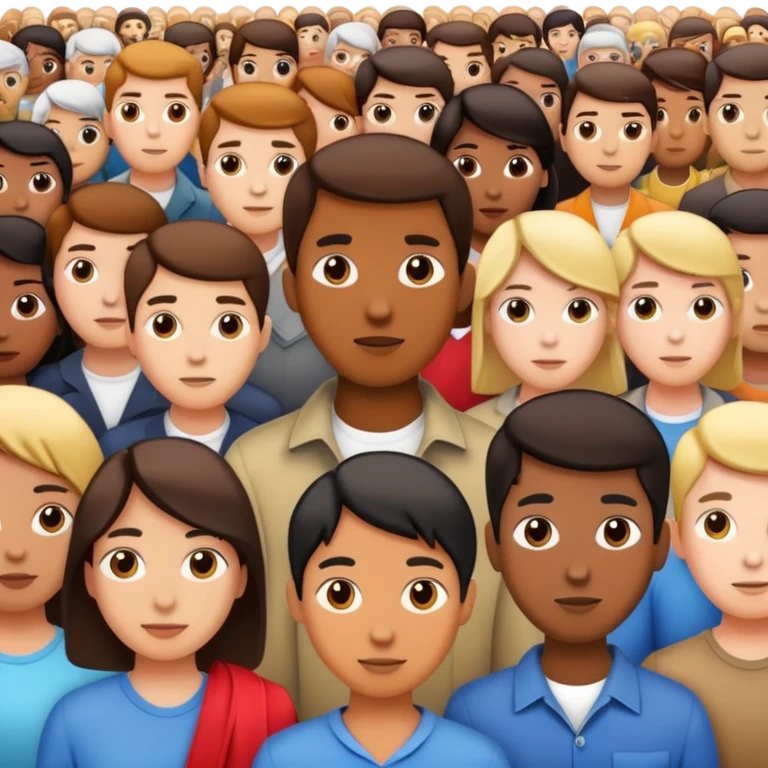 person standing out in a crowd emoji
