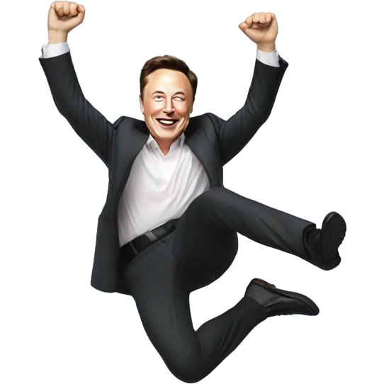 Elon musk backflipping  emoji