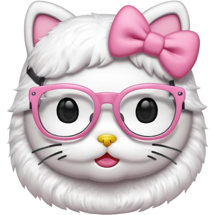 Hello kitty with glasses emoji