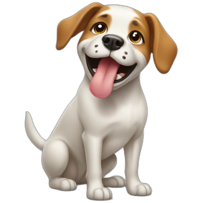 Dog farting emoji