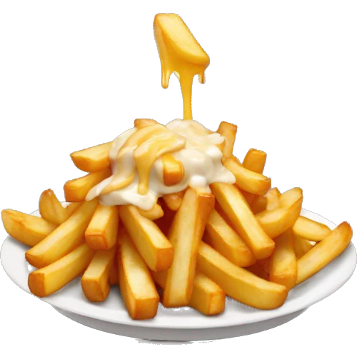 Poutine qui mange des frites emoji