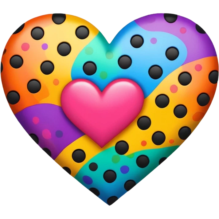  rainbow leopard spots markings patterns print heart emoji