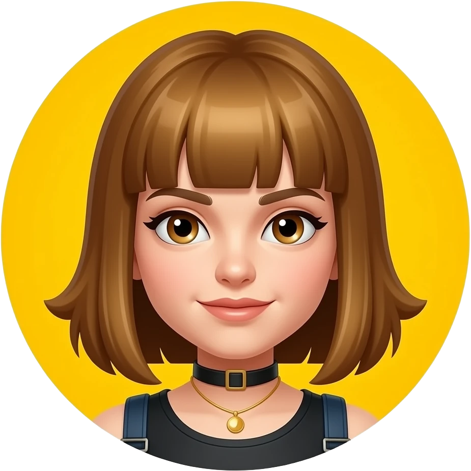 Baddie girl yellow cirle emoji emoji