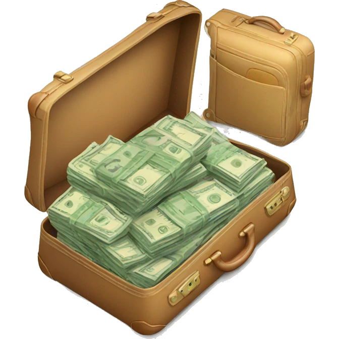 suitcase with money emoji