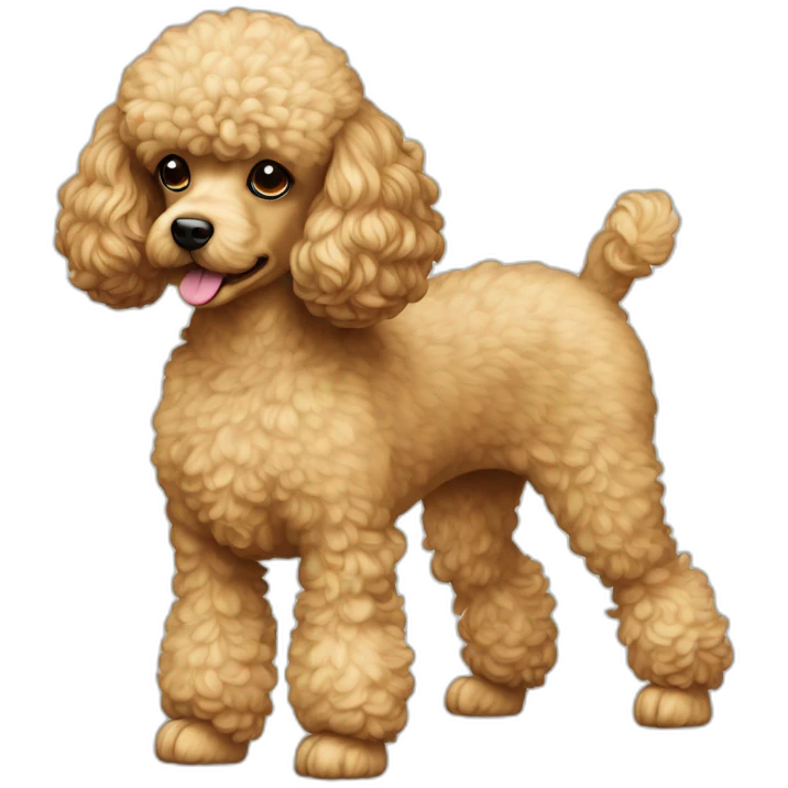 Dog poodle miniature full-height emoji