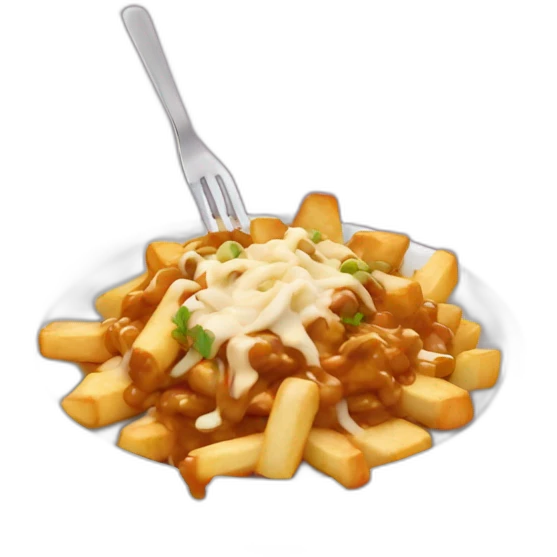 Poutine qui mange des ramens emoji