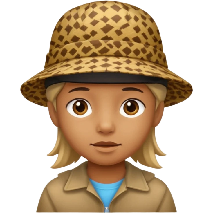 print hat with kid emoji