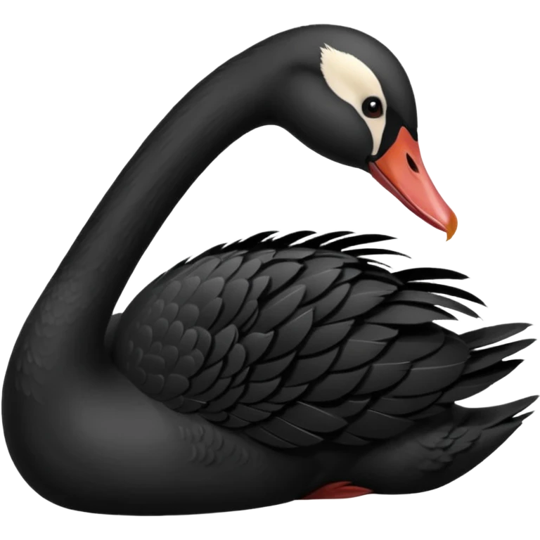 Black swan facing left emoji