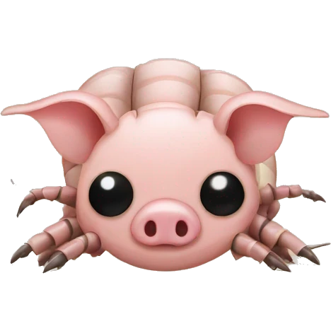 Pig armadillo centipede darth Vader face emoji