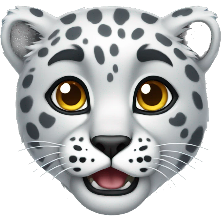 shocked snow leopard emoji