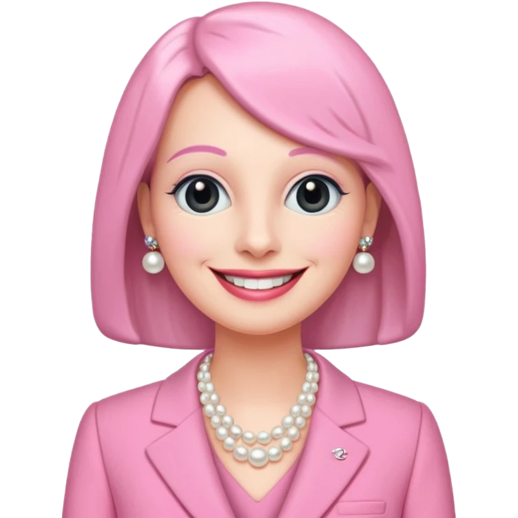 pingu mother wearing the pink chanel suit the Jackie kenddy wore emoji