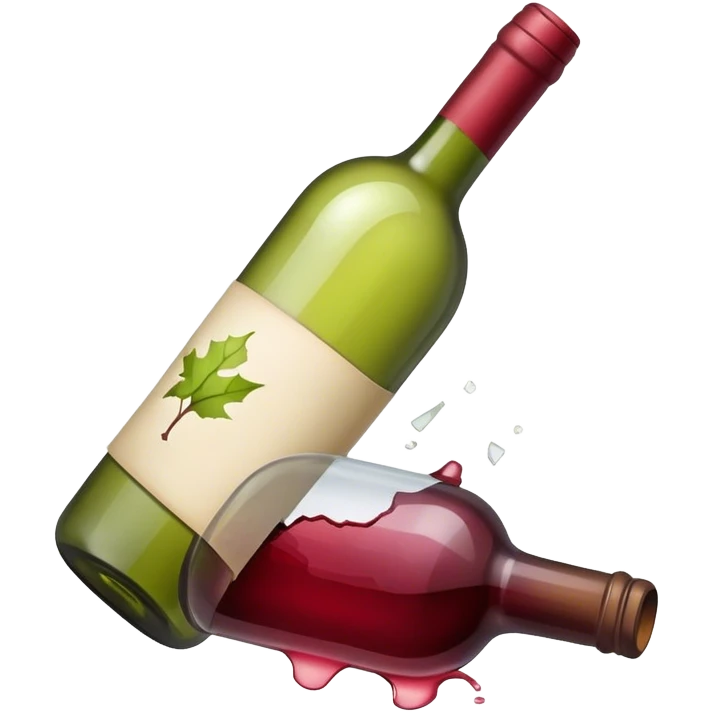 Broken wine bottle emoji