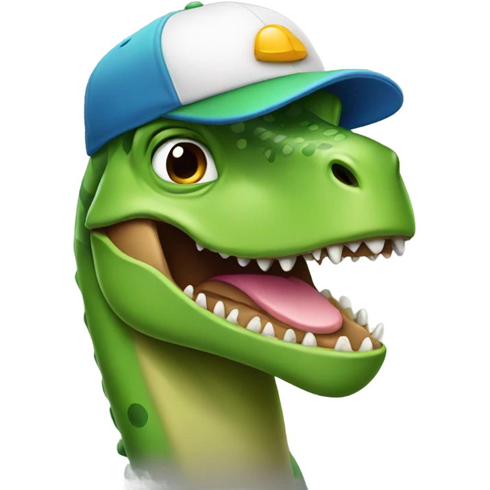 Dino with a cap emoji