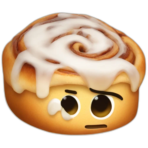 cinnamon roll head emoji