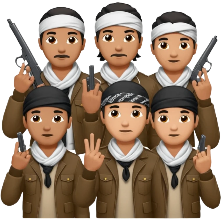 Norteño gang with 14, hand gang signs and guns emoji