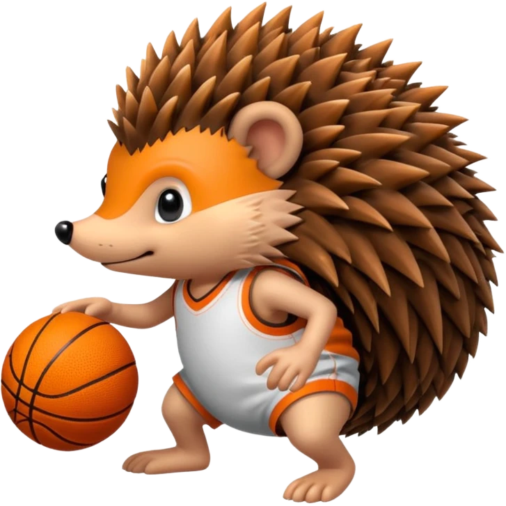 hedgehog playing basketball emoji