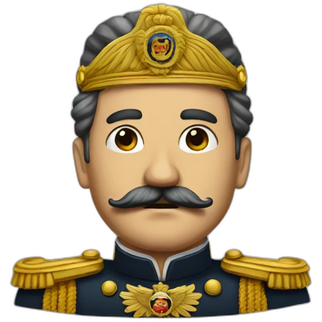 Dictator with mustache emoji