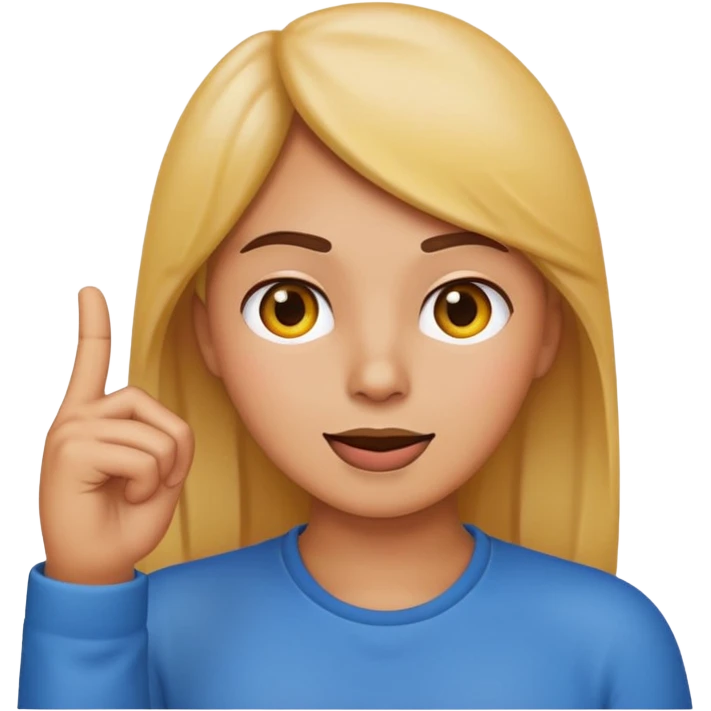 emoji with hand under chin, making a nah gesture, slightly mocking expression, colorful, simple, Apple style emoji