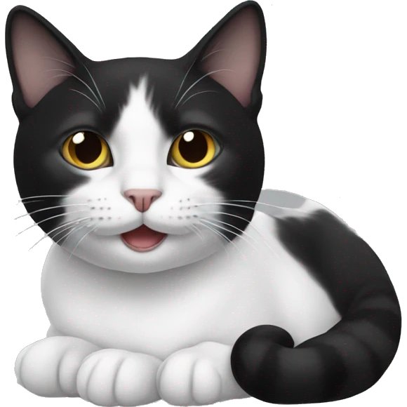 cat black and cat white emoji