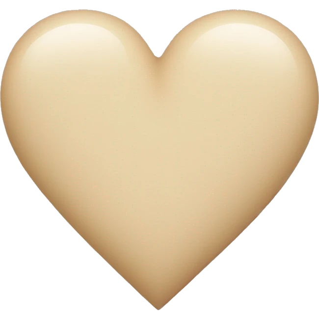 Beige heart emoji