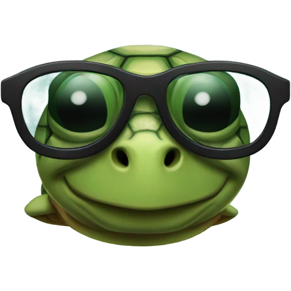 Turtle with sunglasses emoji