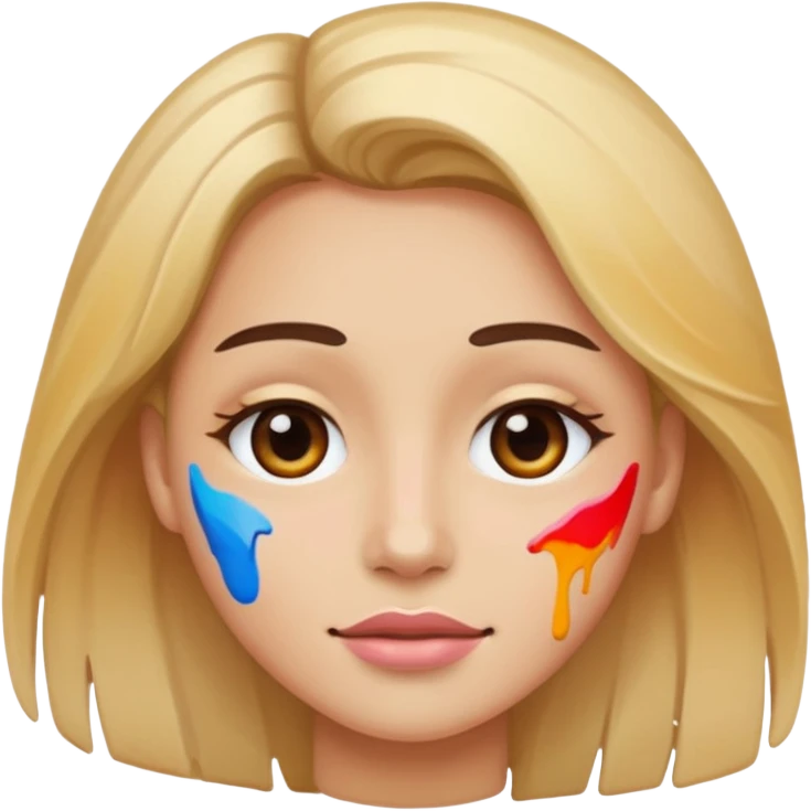 Paint style face emoji
