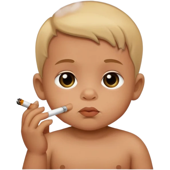Baby boy smoking  emoji
