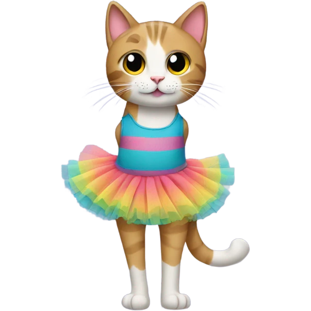 Cat wearing a tutu emoji