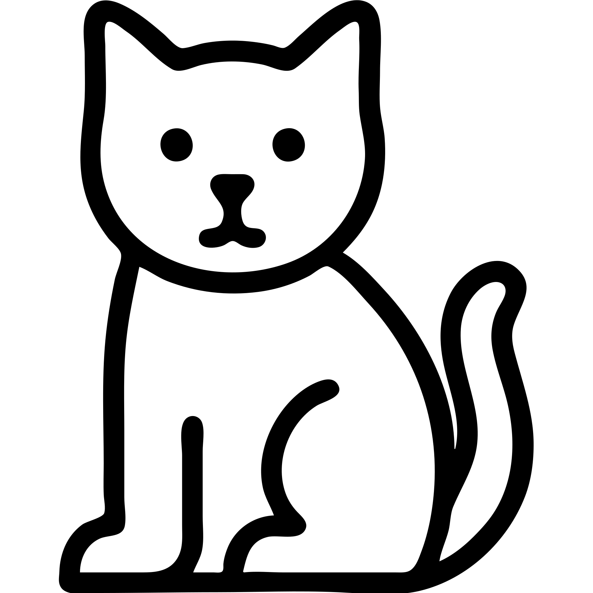 red cat, icon outline only, no fill, elegant, transparent background emoji