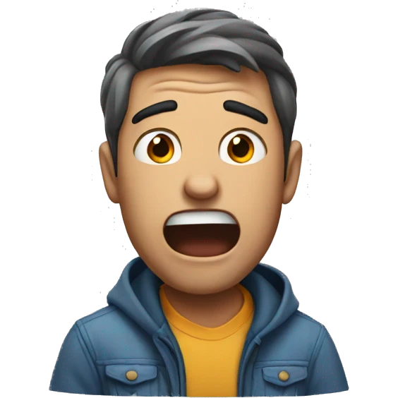 A guy Who Shocked  emoji