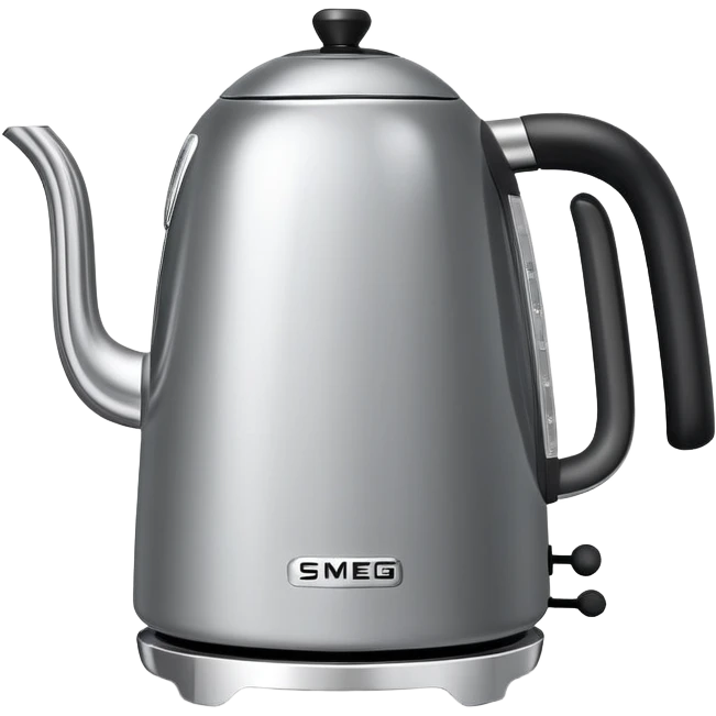 Silver colored smeg shaped kettle emoji