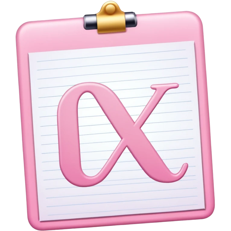 pink school grade card letter emoji