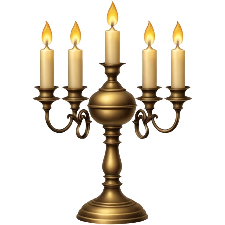 Dull brass gothic Victorian vintage lights and candles  emoji